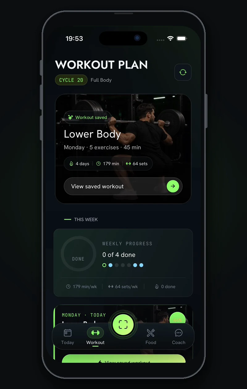 Adaptive Workouts in the IZEM app